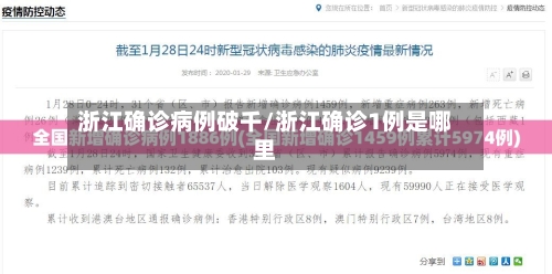 浙江确诊病例破千/浙江确诊1例是哪里-第1张图片