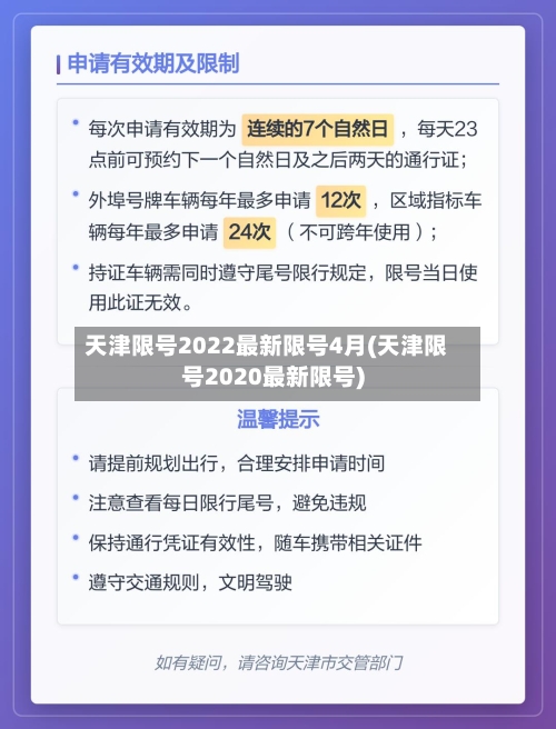 天津限号2022最新限号4月(天津限号2020最新限号)-第1张图片