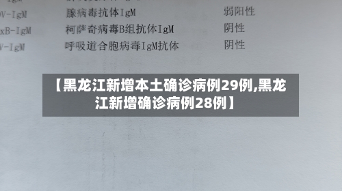 【黑龙江新增本土确诊病例29例,黑龙江新增确诊病例28例】-第1张图片