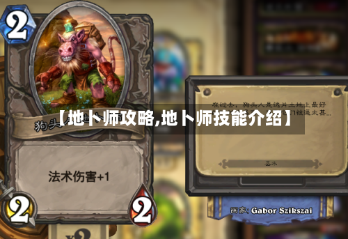 【地卜师攻略,地卜师技能介绍】