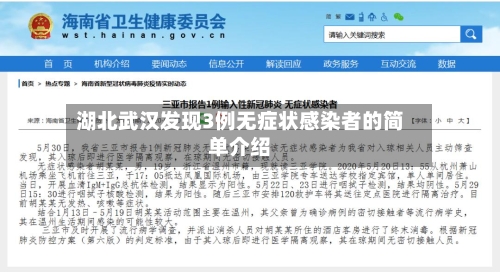 湖北武汉发现3例无症状感染者的简单介绍
