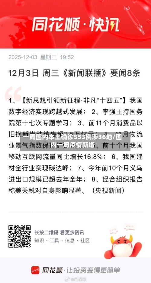 一周国内本土确诊553例涉36地/国内一周疫情新增-第3张图片