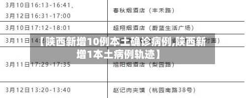 【陕西新增10例本土确诊病例,陕西新增1本土病例轨迹】-第2张图片