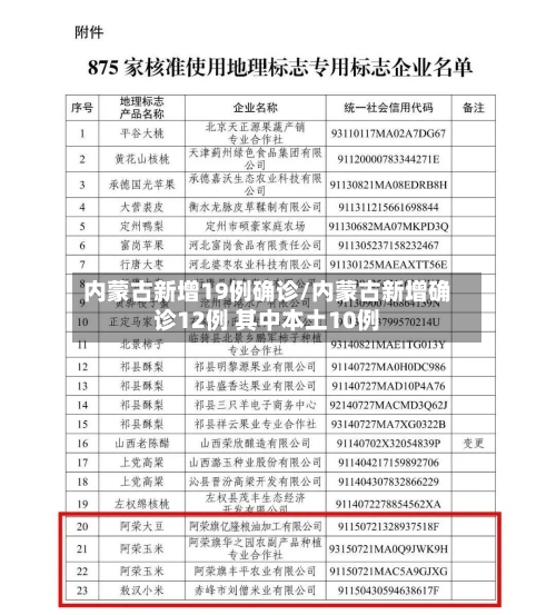 内蒙古新增19例确诊/内蒙古新增确诊12例 其中本土10例