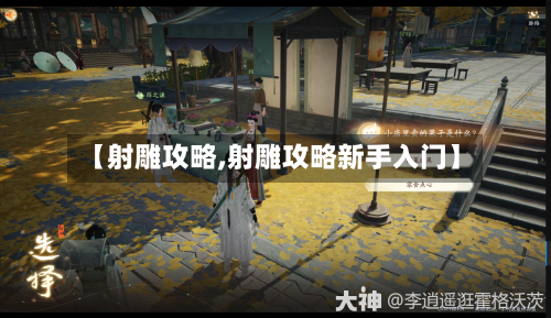 【射雕攻略,射雕攻略新手入门】