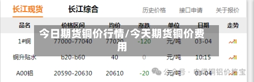 今日期货铜价行情/今天期货铜价费用