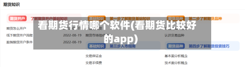 看期货行情哪个软件(看期货比较好的app)