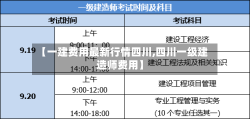 【一建费用最新行情四川,四川一级建造师费用】-第3张图片