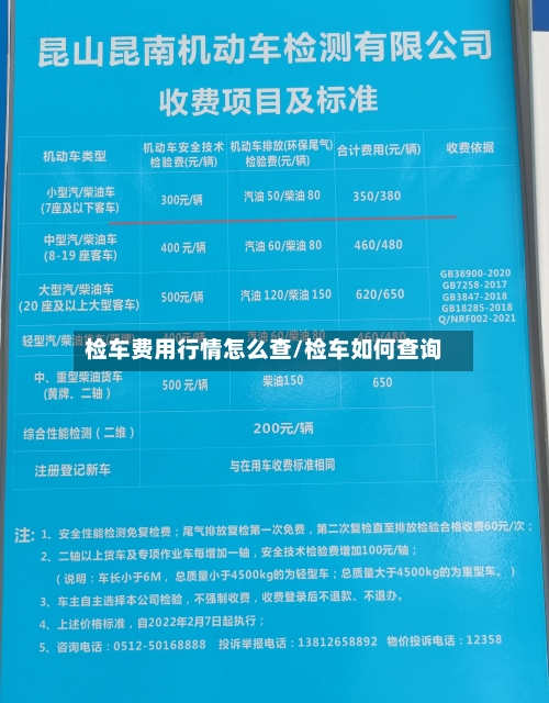 检车费用行情怎么查/检车如何查询-第2张图片