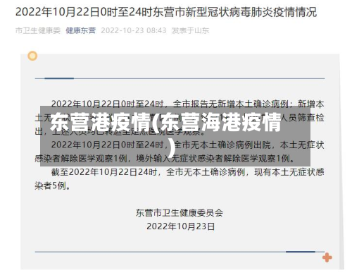 东营港疫情(东营海港疫情)-第2张图片