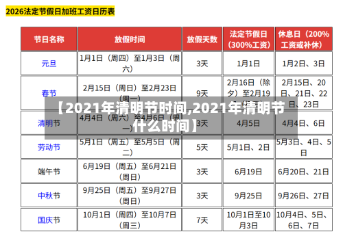 【2021年清明节时间,2021年清明节什么时间】