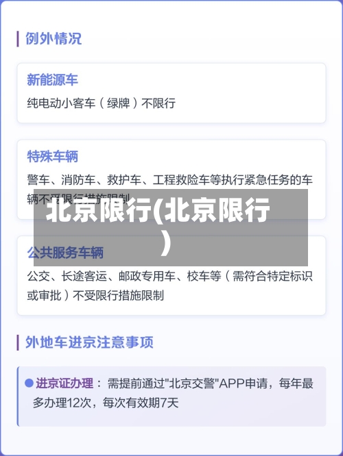 北京限行(北京限行)