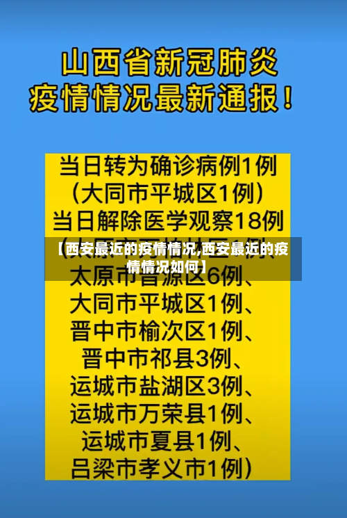 【西安最近的疫情情况,西安最近的疫情情况如何】