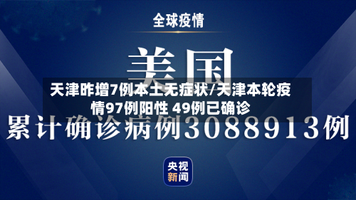 天津昨增7例本土无症状/天津本轮疫情97例阳性 49例已确诊
