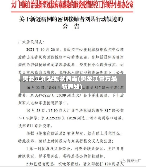 黑龙江新型冠状病毒(黑龙江官方最新通知)