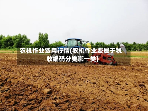 农机作业费用行情(农机作业费属于税收编码分类哪一类)