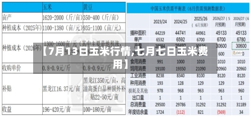 【7月13日玉米行情,七月七日玉米费用】-第3张图片