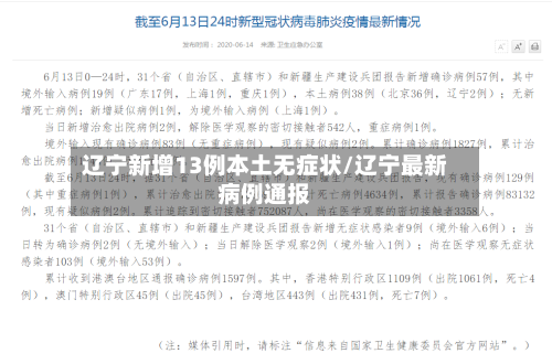 辽宁新增13例本土无症状/辽宁最新病例通报-第2张图片