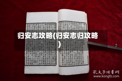 归安志攻略(归安志归攻略)