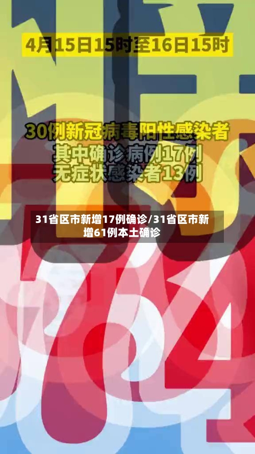 31省区市新增17例确诊/31省区市新增61例本土确诊-第3张图片