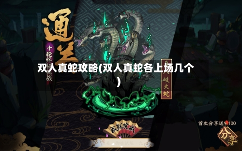 双人真蛇攻略(双人真蛇各上场几个)