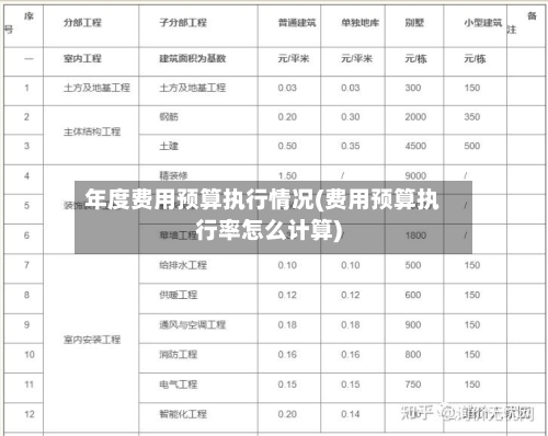 年度费用预算执行情况(费用预算执行率怎么计算)-第3张图片