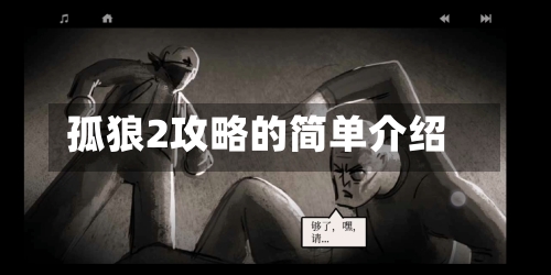 孤狼2攻略的简单介绍