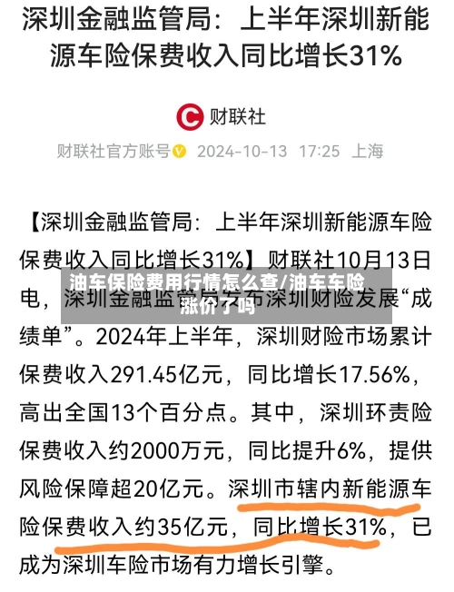 油车保险费用行情怎么查/油车车险涨价了吗-第2张图片