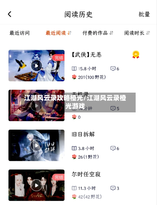 江湖风云录攻略橙光/江湖风云录橙光游戏