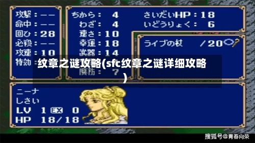 纹章之谜攻略(sfc纹章之谜详细攻略)