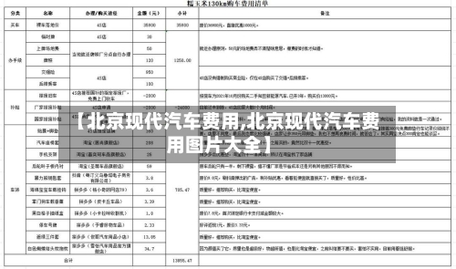 【北京现代汽车费用,北京现代汽车费用图片大全】