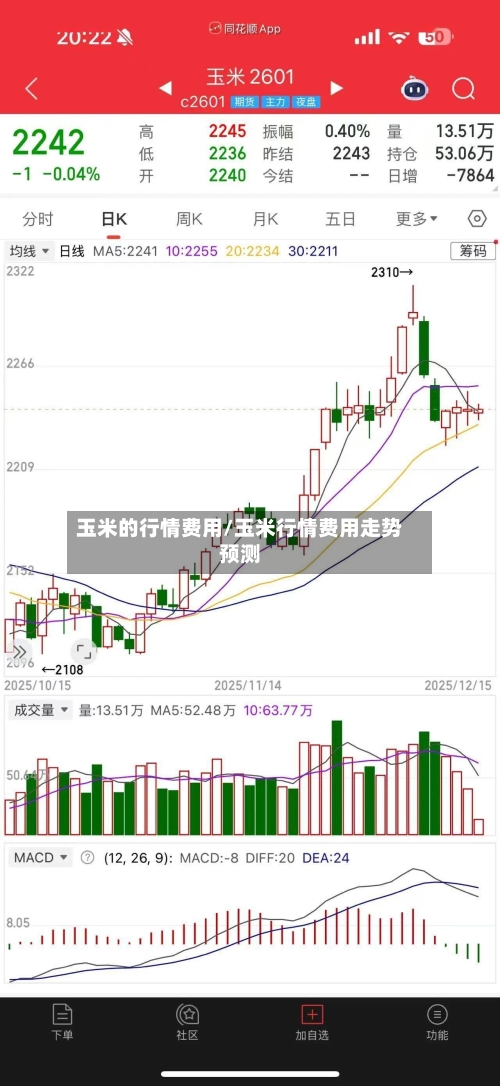 玉米的行情费用/玉米行情费用走势预测