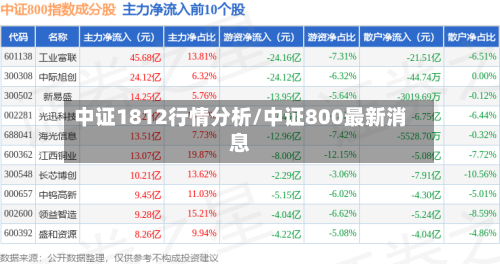 中证1812行情分析/中证800最新消息-第2张图片