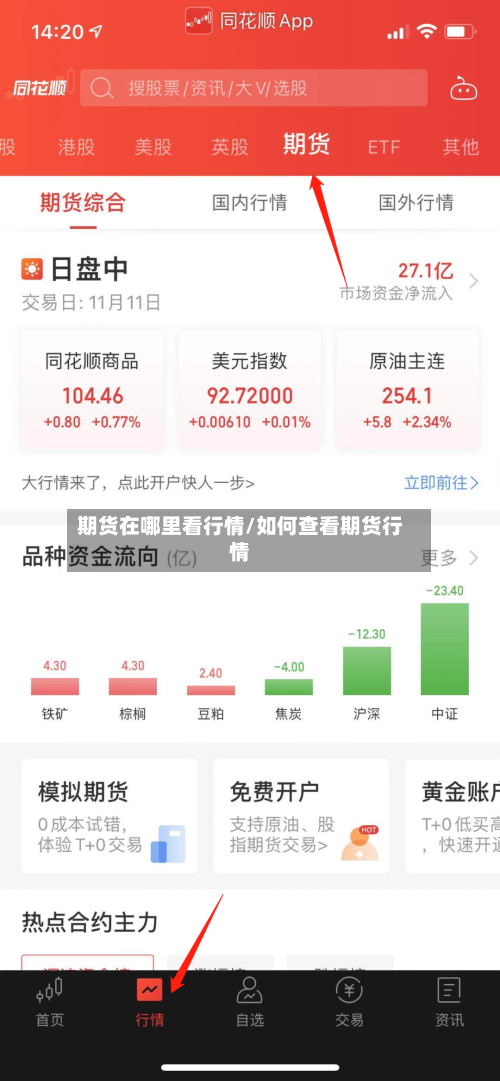 期货在哪里看行情/如何查看期货行情