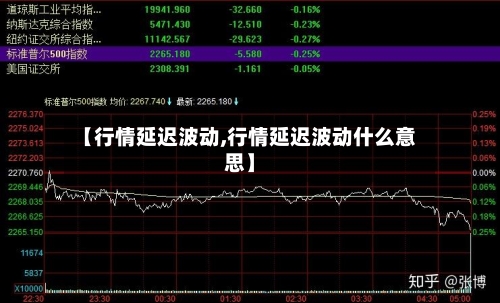 【行情延迟波动,行情延迟波动什么意思】