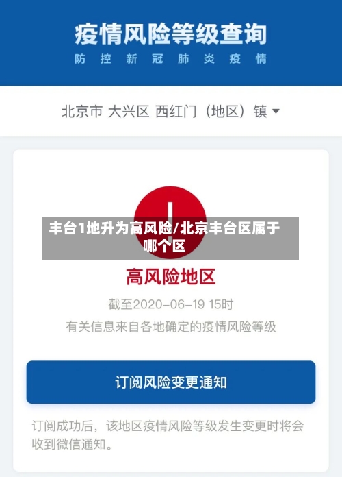 丰台1地升为高风险/北京丰台区属于哪个区-第3张图片