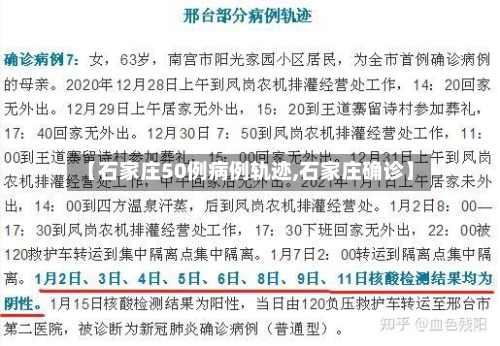 【石家庄50例病例轨迹,石家庄确诊】
