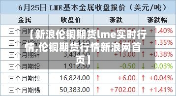 【新浪伦铜期货lme实时行情,伦铜期货行情新浪网首页】-第2张图片