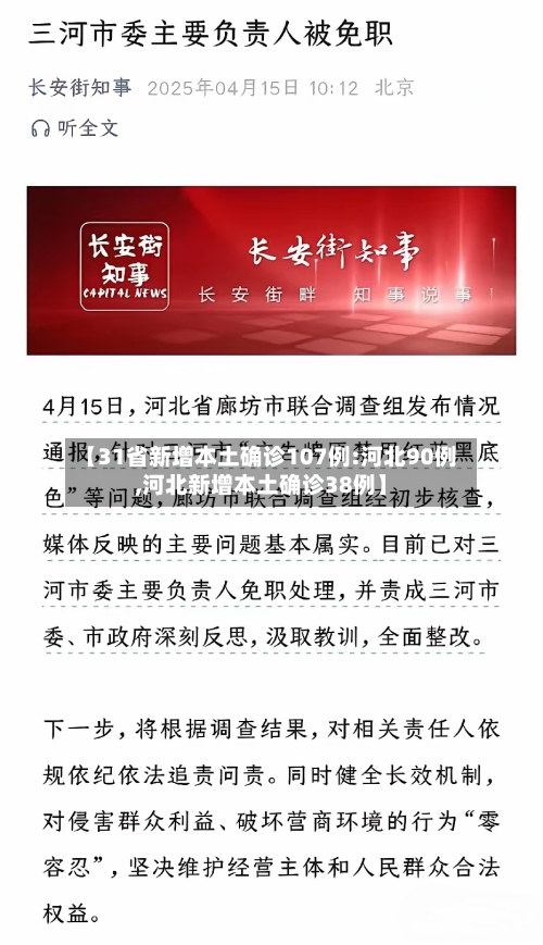 【31省新增本土确诊107例:河北90例,河北新增本土确诊38例】-第3张图片