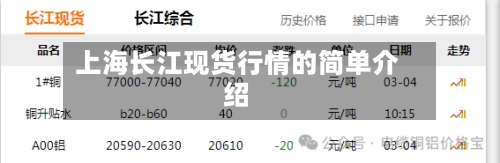 上海长江现货行情的简单介绍-第2张图片