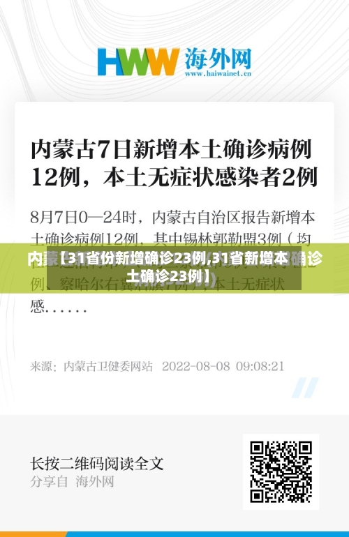【31省份新增确诊23例,31省新增本土确诊23例】-第2张图片