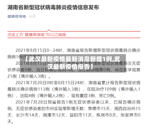 【武汉最新疫情最新消息新增1例,武汉最新疫情报告】-第2张图片