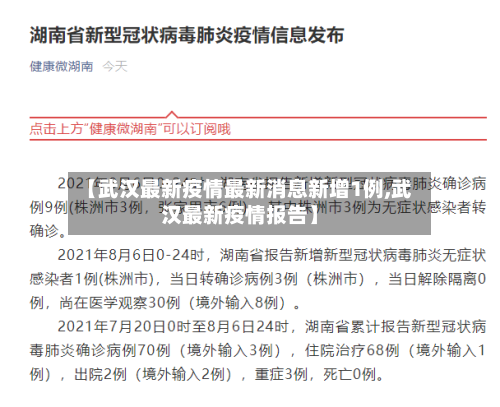 【武汉最新疫情最新消息新增1例,武汉最新疫情报告】