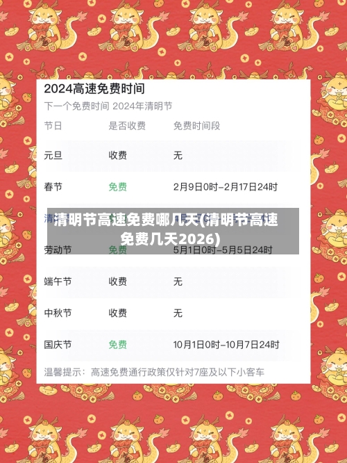 清明节高速免费哪几天(清明节高速免费几天2026)