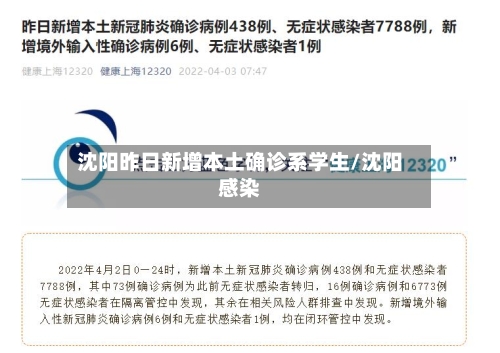 沈阳昨日新增本土确诊系学生/沈阳感染