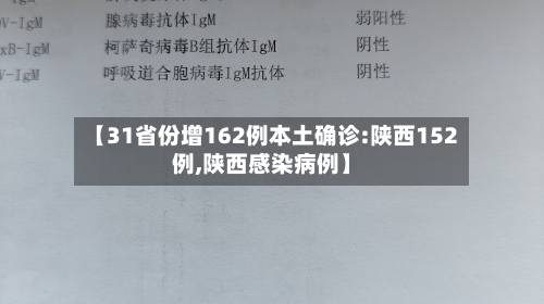 【31省份增162例本土确诊:陕西152例,陕西感染病例】