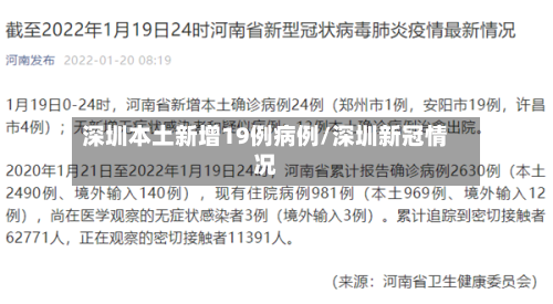 深圳本土新增19例病例/深圳新冠情况-第2张图片