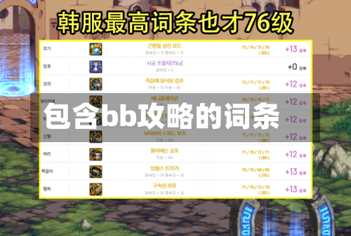 包含bb攻略的词条-第2张图片