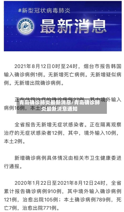 青岛确诊肺炎最新消息/青岛确诊肺炎最新消息通知