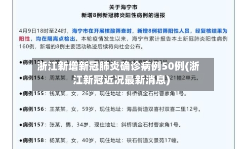 浙江新增新冠肺炎确诊病例50例(浙江新冠近况最新消息)-第2张图片